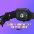 Sneezy Xiaomi Redmi Watch 4 Uyumlu Woven Wire Tasarım Metal Hasır Kordon Koyu Gri