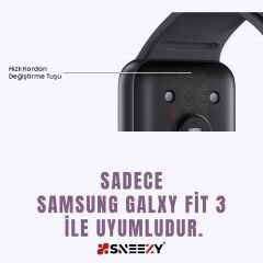 Sneezy Samsung Galaxy Fit 3 İle Uyumlu Woven Wire Tasarım Metal Hasır Kordon