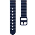 Huawei Watch GT6 41mm İle Uyumlu Dalga Desenli Tokalı Yumusaş Soft Silikon Kordon Lacivert