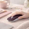 MacBook iPad Uyumlu Bluetooth Şarjlı Mouse USB Dongle Şarj Kablosu Dahil Sessiz İnce ve Taşınabilir Mürdüm