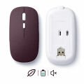 MacBook iPad Uyumlu Bluetooth Şarjlı Mouse USB Dongle Şarj Kablosu Dahil Sessiz İnce ve Taşınabilir Mürdüm