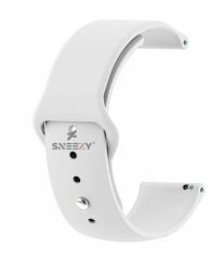 Huawei Watch GT5 46mm Uyumlu Kordon PureLux Soft Yumuşak Silikon Kordon Beyaz