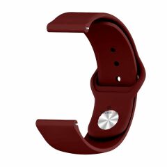 Huawei Watch GT5 46mm Uyumlu Kordon PureLux Soft Yumuşak Silikon Kordon Koyu Kırmızı