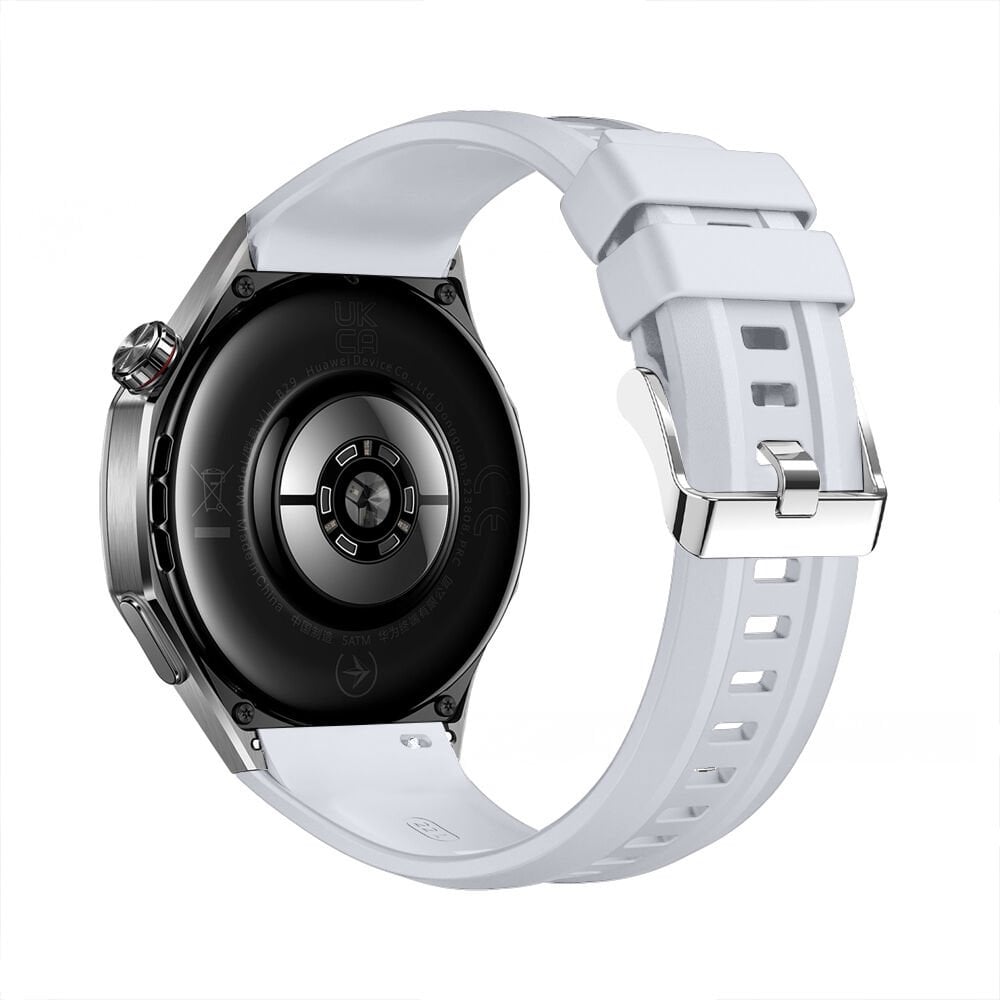 Huawei Watch Gt5 Pro 46mm İle Tam Uyumlu Kordon Metal Tokalı Yumuşak Silikon Kordon Kayış Krem