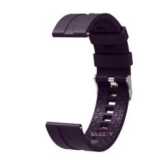 Huawei Watch 4 46mm-Watch 4 Pro 22mm Uyumlu NovaGT Supreme Silikon Kordon Koyu Mor
