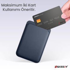 Sneezy İphone 12 Mini-12-12 Pro-12 Pro max Uyumlu Birinci Sınıf Magsafe Cüzdan Magsafe Deri Kartlık