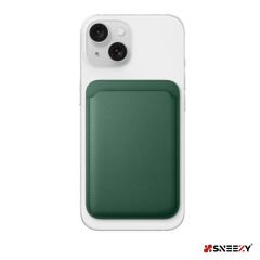 Sneezy İphone 13 Mini-13-13 Pro-13 Pro max Uyumlu Birinci Sınıf Magsafe Cüzdan Magsafe Deri Kartlık Haki - Haki