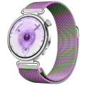 Huawei Watch GT6 41mm Uyumlu Manyetik Milanese Loop Metal Kordon Rainbow