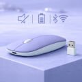 Sessiz Kablosuz Mouse Bluetooth USB Dongle Destekli Şarjlı Ofis ve Ev Kullanımı İçin İdeal Lavant