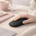 Sessiz Kablosuz Mouse Bluetooth USB Dongle Destekli Şarjlı Ofis ve Ev Kullanımı İçin İdeal Siyah