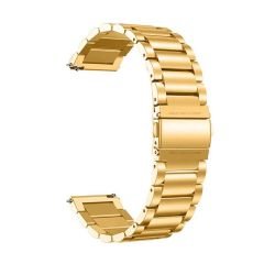 Huawei Watch GT 2 Elegant-Classic 42mm Uyumlu 20mm Ironweft Döküm Çelik Metal Kordon Gold - Gold