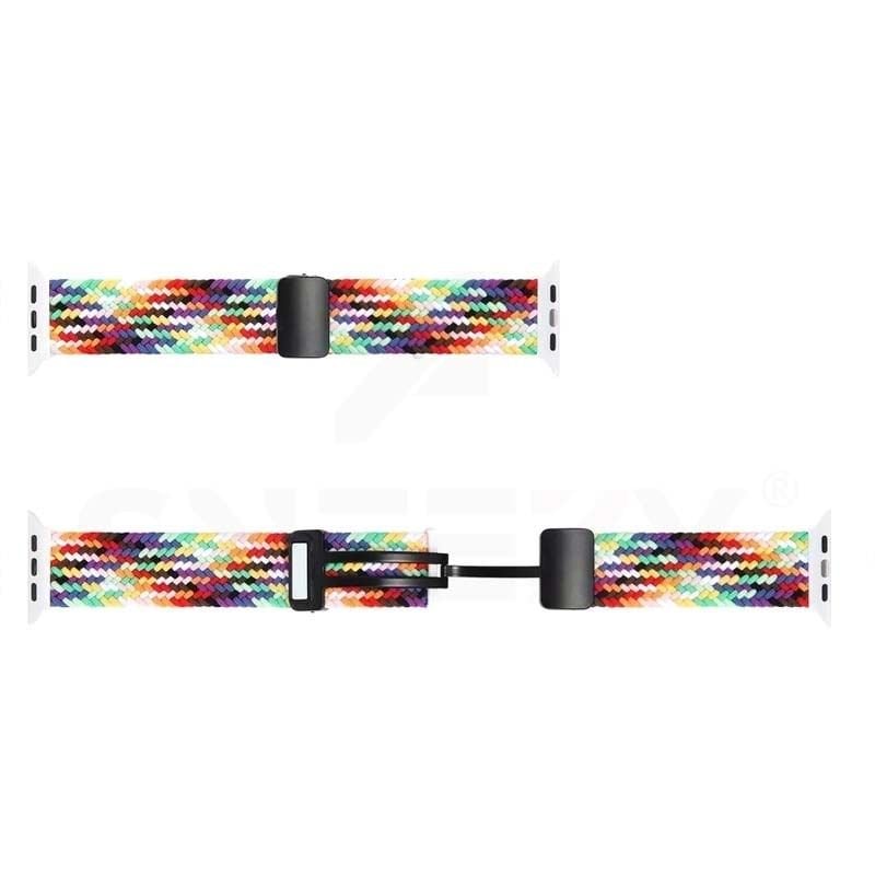 Sneezy Huawei Watch GT 4 41mm İle Uyumlu 18mm FiberLink Manyetik Tokalı Örgü Kordon