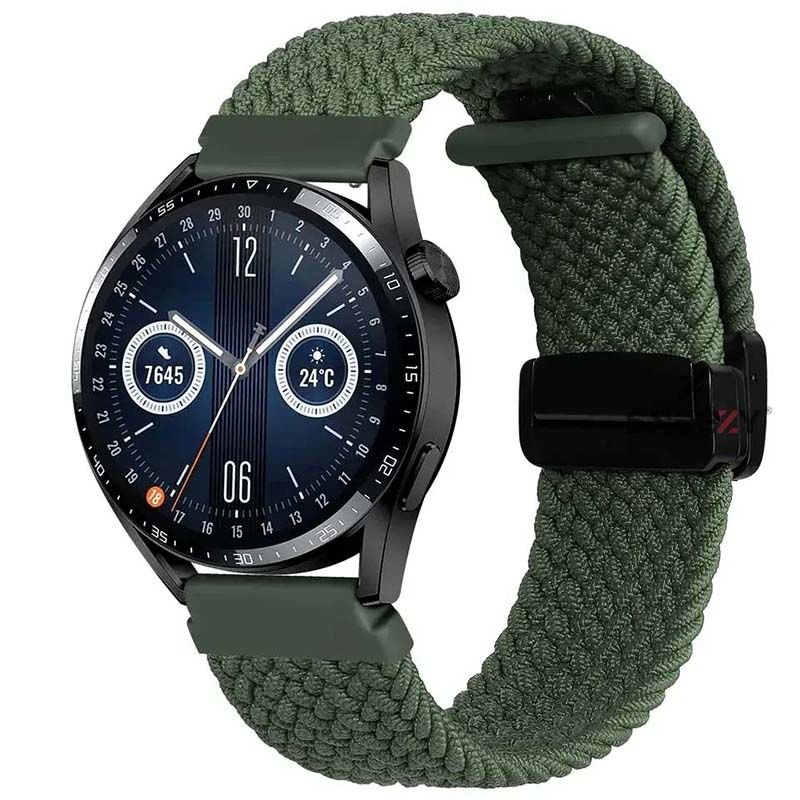 Xiaomi Watch S1 S1 Active Mi Watch Watch Color 22mm FiberLink Manyetik Tokalı Kumaş Örgü Kordon Haki - Haki
