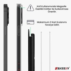 Sneezy İphone 12 Mini-12-12 Pro-12 Pro max Uyumlu Birinci Sınıf Stand Özellikli Magsafe Deri Kartlık