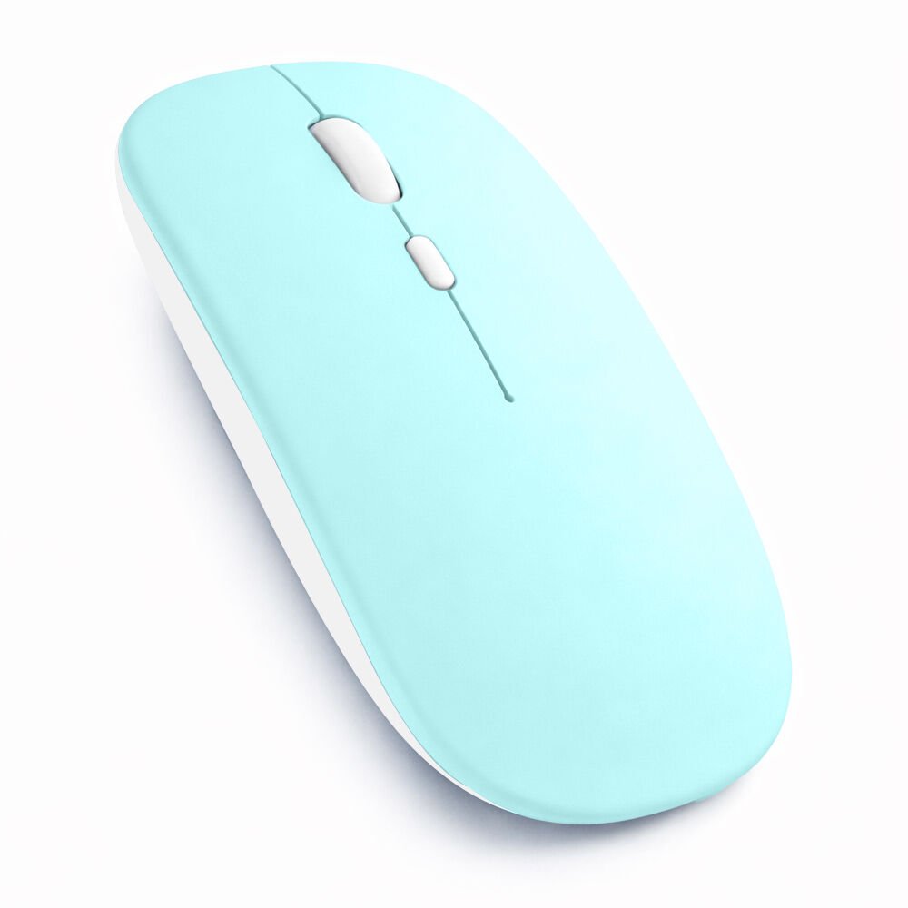Type-C Şarjlı Bluetooth Mouse MacBook iPad Laptop Uyumlu İnce Gövde Dongle ve Kablo Dahil Turkuaz