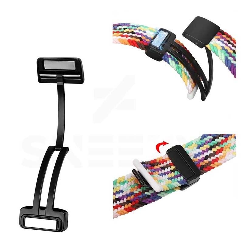 Xiaomi Watch S1 S1 Active Mi Watch Watch Color 22mm FiberLink Manyetik Tokalı Kumaş Örgü Kordon Kırmızı Koyu