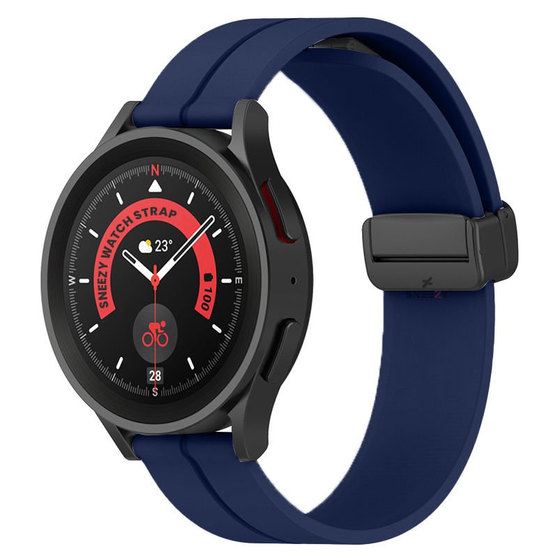Huawei Watch GT2 Elite-Sport-Classic 46mm-GT2 Pro 22mm Uyumlu Coastal Manyetik Tokalı Silikon Kordon