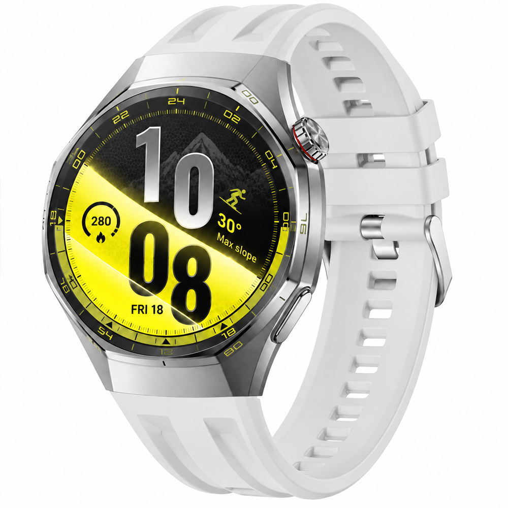 Sneezy Huawei Watch GT7 Pro 46mm İle Tam Uyumlu Spor Silikon Metal Tokalı Soft Saat Kordonu