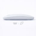 Laptop İçin İnce Kablosuz Mouse Bluetooth Bağlantı Şarjlı Batarya USB Alıcılı Taşınabilir Tasarım Beyaz