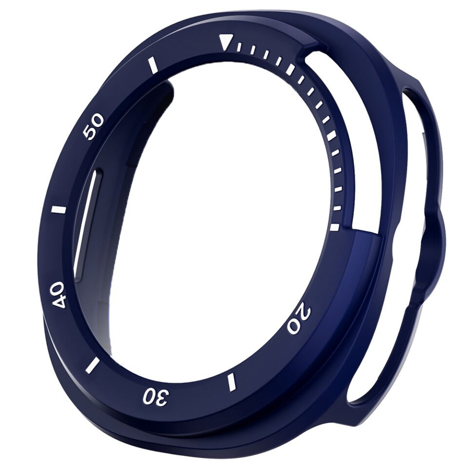 Samsung Watch 8 Classic 46mm İle Uyumlu Kasa Uyumlu Kılıf Sert PC Kasa Koruyucu Kılıf Lacivert