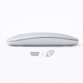 Laptop İçin İnce Kablosuz Mouse Bluetooth Bağlantı Şarjlı Batarya USB Alıcılı Taşınabilir Tasarım Gümüş