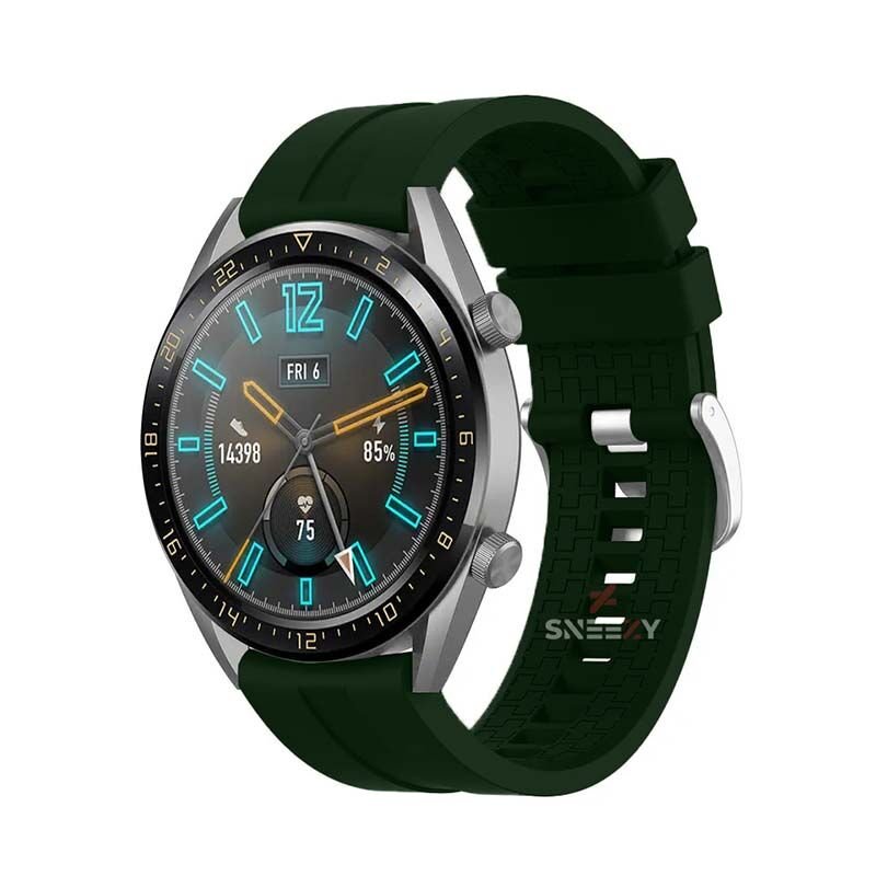 Honor Magic Watch 2 – Watch Magic – Watch Gs3 22mm Uyumlu NovaGT Supreme Silikon Kordon Koyu Yeşil