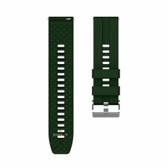 Huawei Watch GT5 46mm Uyumlu Kordon NovaGT Metal Tokalı Yumuşak Silikon Kordon Koyu Yeşil