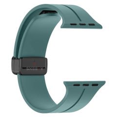 Apple Watch 42mm 44mm 45mm Seri 1 2 3 4 5 6 7 8 Se Uyumlu Coastal Manyetik Tokalı Silikon Kordon Haki