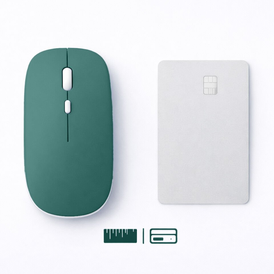Dual Mode Kablosuz Mouse Bluetooth USB Dongle Çoklu Cihaz Destekli Şarjlı ve Sessiz Kullanım Haki