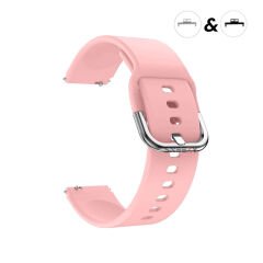 Huawei Watch Fit/Fit New İle Uyumlu PureLux Soft Tokalı Silikon Kordon Pembe - Pembe