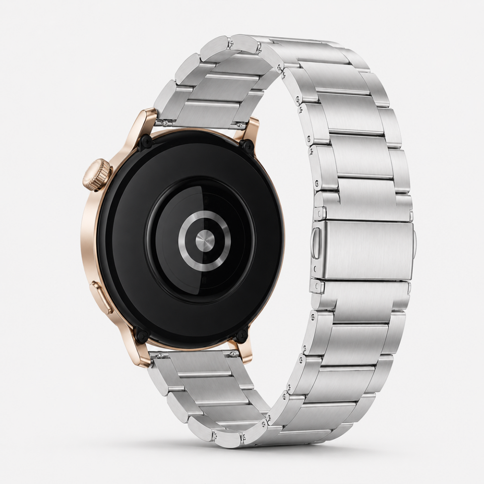 Huawei Watch GT3 42mm Ve GT2 42mm İle Uyumlu Katlanır Klipsli Paslanmaz Çelik Saat Kordonu