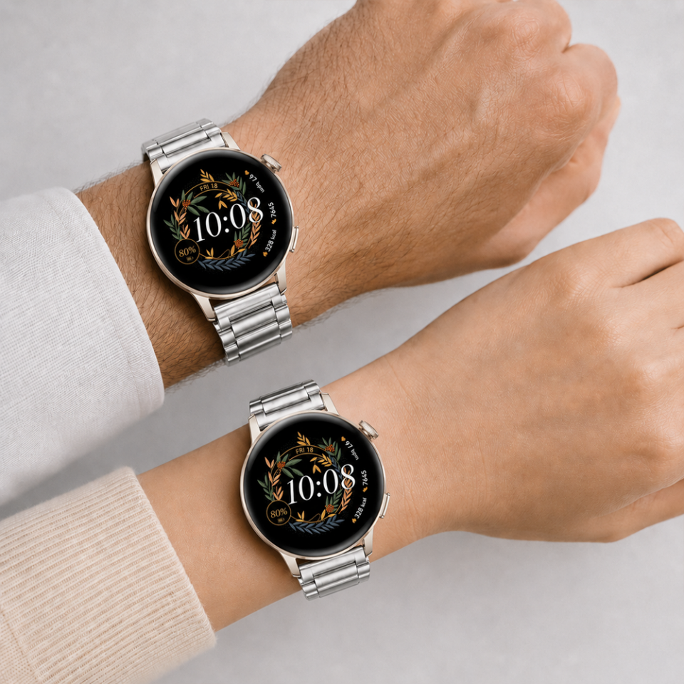 Huawei Watch GT3 42mm Ve GT2 42mm İle Uyumlu Katlanır Klipsli Paslanmaz Çelik Saat Kordonu