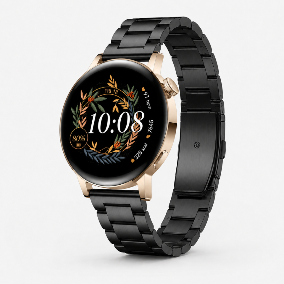 Huawei Watch GT3 42mm Ve GT2 42mm İle Uyumlu Katlanır Klipsli Paslanmaz Çelik Saat Kordonu