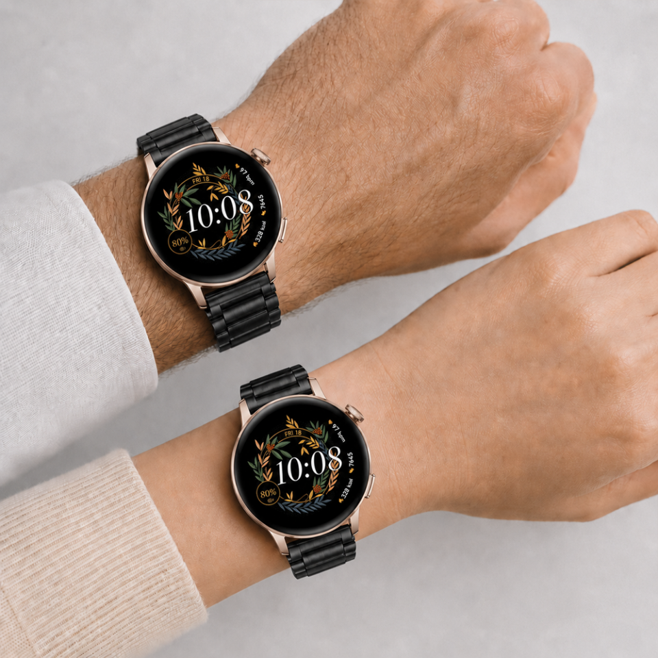Huawei Watch GT3 42mm Ve GT2 42mm İle Uyumlu Katlanır Klipsli Paslanmaz Çelik Saat Kordonu