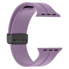 Apple Watch 42mm 44mm 45mm Seri 1 2 3 4 5 6 7 8 Se Uyumlu Coastal Manyetik Tokalı Silikon Kordon Lila