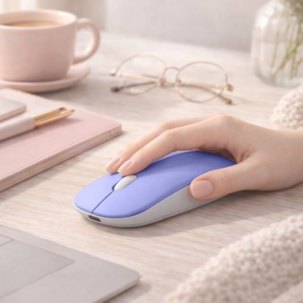 Mac iPad PC Tablet Uyumlu Mouse Şarjlı Batarya Sessiz Tıklama USB Dongle ve Kablo Dahil Lavant