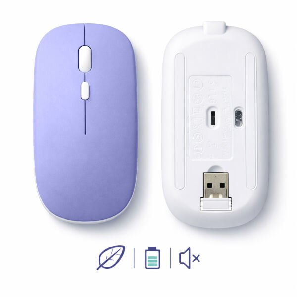 Mac iPad PC Tablet Uyumlu Mouse Şarjlı Batarya Sessiz Tıklama USB Dongle ve Kablo Dahil Lavant