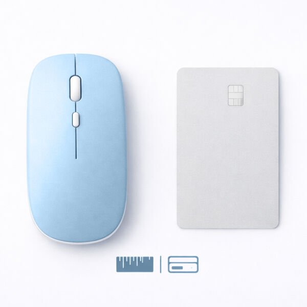 Mac iPad PC Tablet Uyumlu Mouse Şarjlı Batarya Sessiz Tıklama USB Dongle ve Kablo Dahil Mavi