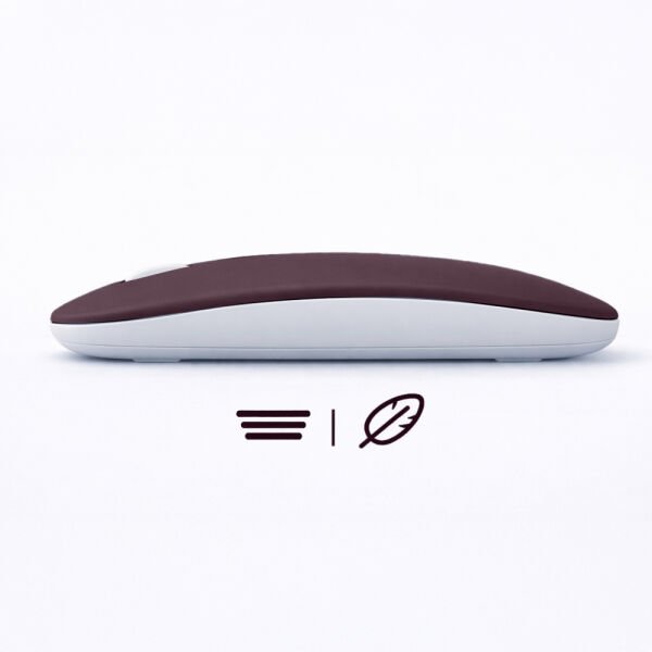 Mac iPad PC Tablet Uyumlu Mouse Şarjlı Batarya Sessiz Tıklama USB Dongle ve Kablo Dahil Mürdüm