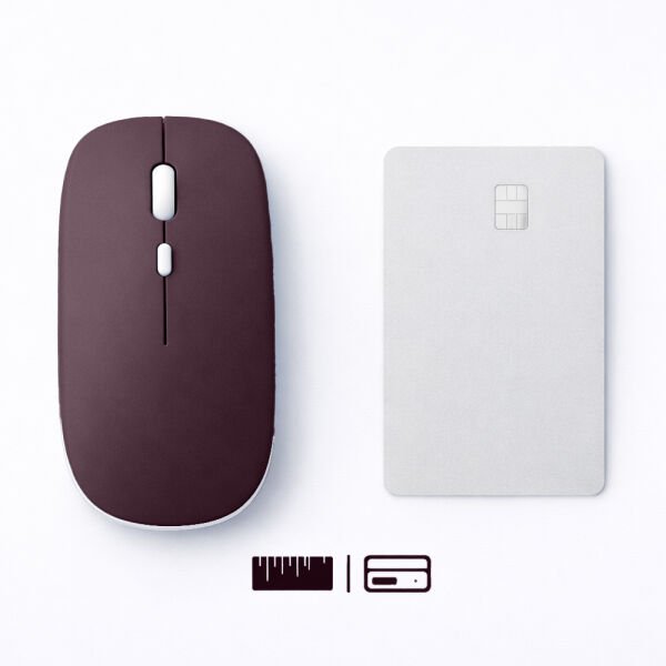 Mac iPad PC Tablet Uyumlu Mouse Şarjlı Batarya Sessiz Tıklama USB Dongle ve Kablo Dahil Mürdüm