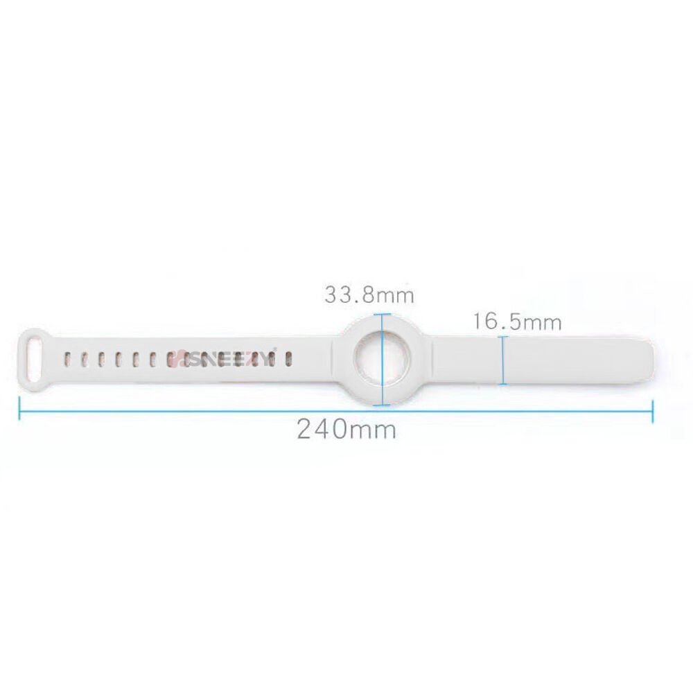 Apple AirTag Yüksek Kaliteli Anahtarlık ve Bileklik Kılıfı 360 Tam Koruma Silikon Kordon Beyaz - Beyaz