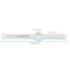 Apple AirTag Yüksek Kaliteli Anahtarlık ve Bileklik Kılıfı 360 Tam Koruma Silikon Kordon Beyaz - Beyaz