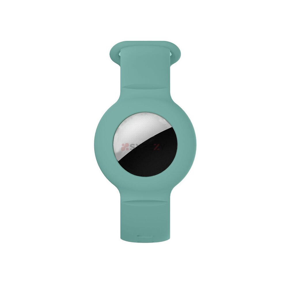 Apple AirTag Yüksek Kaliteli Anahtarlık ve Bileklik Kılıfı 360 Tam Koruma Silikon Kordon Haki - Haki