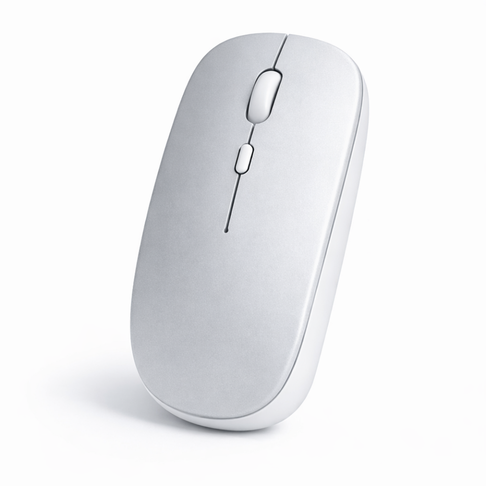 Minimal Tasarımlı Kablosuz Mouse Bluetooth Bağlantı Şarjlı USB Dongle Destekli Hafif ve Şık