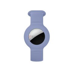 Apple AirTag Yüksek Kaliteli Anahtarlık ve Bileklik Kılıfı 360 Tam Koruma Silikon Kordon Lavanta - Lavanta