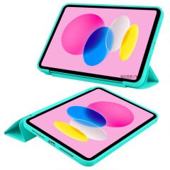 Apple iPad Air 5.Nesil 10.9 2022 İnç Uyumlu Soft Safe Arkası Silikon Smart Tablet kılıfı Mint