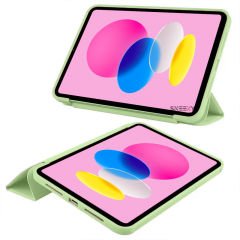 Apple iPad Air 5.Nesil 10.9 2022 İnç Uyumlu Soft Safe Arkası Silikon Smart Tablet kılıfı Yeşil - Yeşil