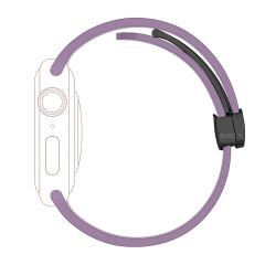 Apple Watch 38mm 40mm 41mm Seri 1 2 3 4 5 6 7 8 Se Uyumlu Coastal Manyetik Tokalı Silikon Kordon Lila