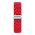 Sneezy Huawei Watch GT6 41mm İle Uyumlu Metal Klips Solo Fiberlink Kumaş Örgü Kordon Kırmızı