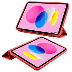 Apple iPad Mini 4.5.Nesil 7.9 İnç Uyumlu Soft Safe Arkası Silikon Smart Tablet kılıfı Kırmızı - Kırmızı